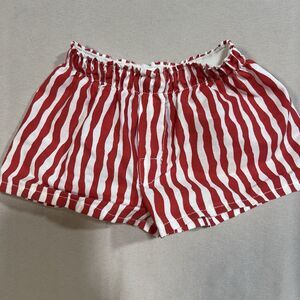 Build-A-Bear Workshop Red White Striped Shorts Teddy Bear Clothes BAB Tail Hole